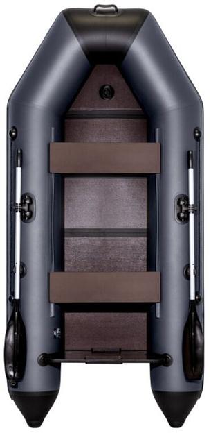 Лодка Аква 2800 слань книжка, киль, 2800*1320*360 мм., цвет: графит-черный фото 1