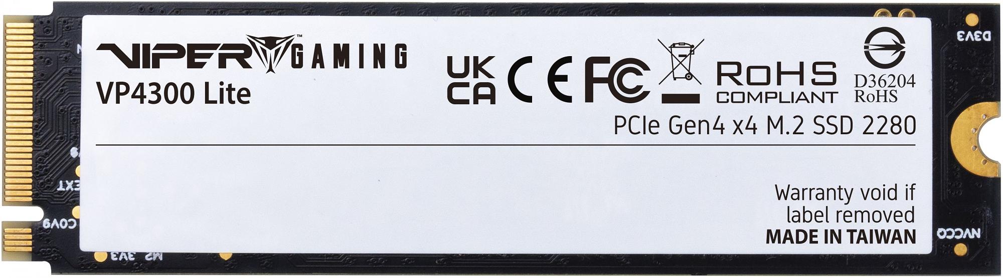 Накопитель SSD Patriot PCIe 4.0 x4 500GB VP4300L500GM28H Viper VP4300 Lite M.2 2280 фото 2