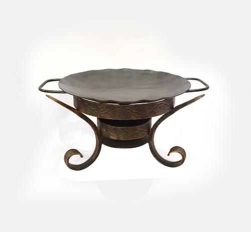 Набор для подачи Саджа сковорода d=35см. углерод.сталь+подставка  h=17 см. Шелковый Путь /1/ фото 1