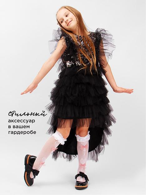 Гольфы для девочки Соль&Перец белый, арт.SP902-2 (2 шт) ОПТ фото 4