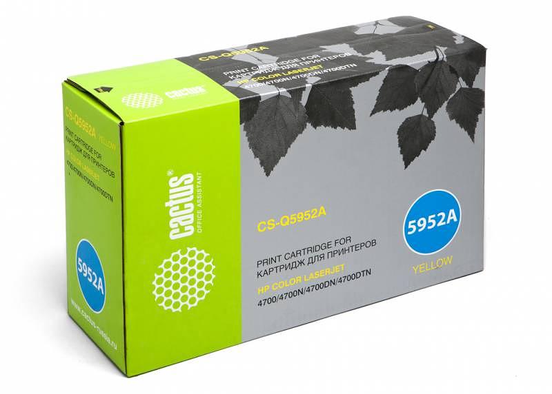 Картридж лазерный Cactus CS-Q5952A Q5952A желтый (10000стр.) для HP CLJ 4700 фото 1