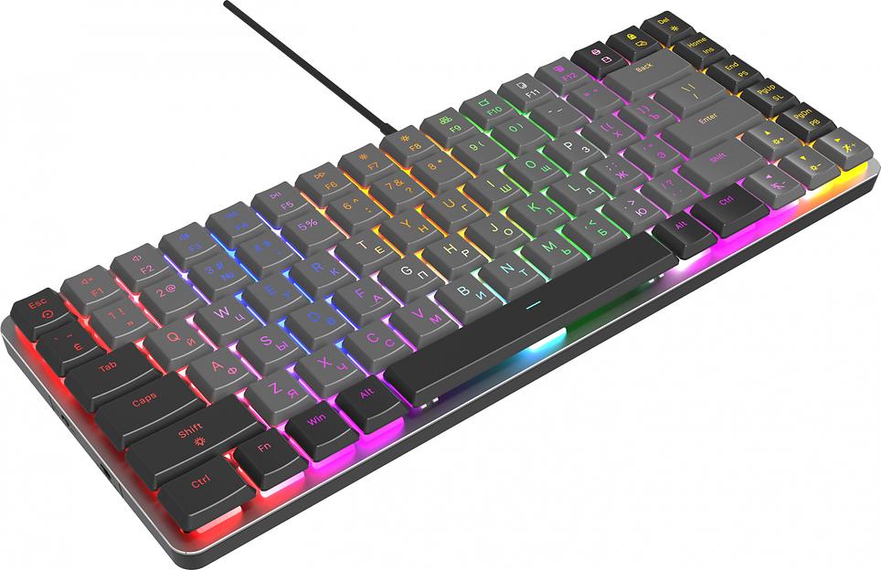 Клавиатура Оклик K615X механическая черный/серебристый USB Multimedia for gamer LED (1934413) фото 2