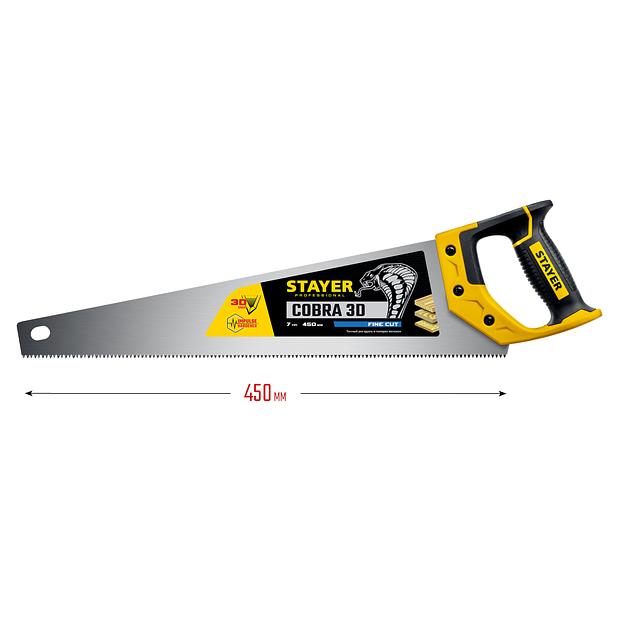 STAYER Cobra 3D, 450 мм, универсальная ножовка, Professional (1512-45) фото 4