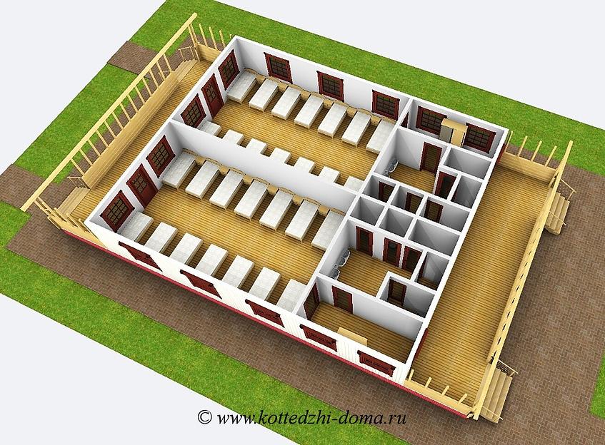 Спальный корпус пионерлагеря под заказ фото 1