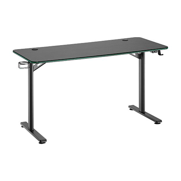 Стол для геймеров FoxGear FG-GIR-54B c подсветкой, черный фото 1