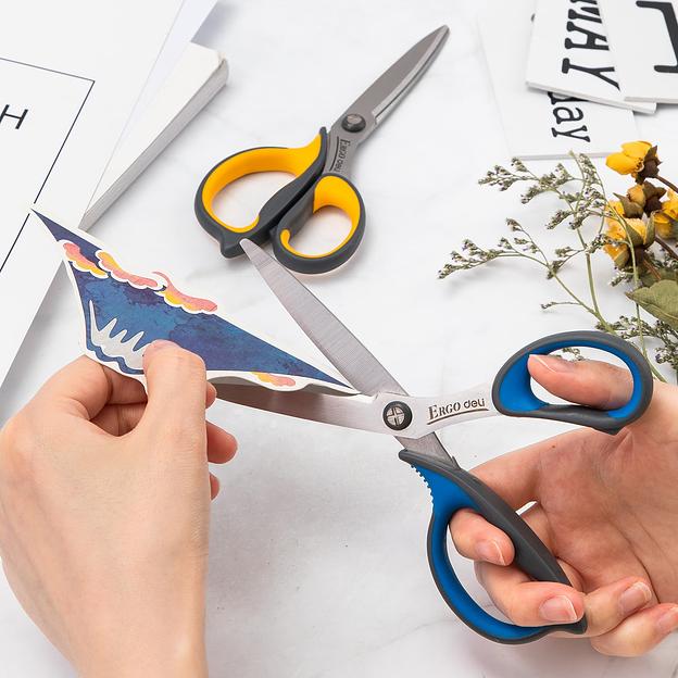 Ножницы Deli E77759 офисные 170мм ручки с резиновой вставкой сталь ассорти фото 10