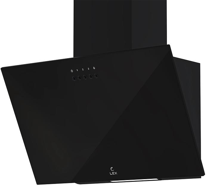 Вытяжка каминная Lex Moza 600 черный управление: кнопочное (1 мотор) фото 1