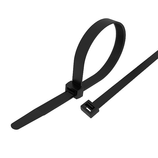 Хомут-стяжка кабельная нейлоновая PROconnect 57-0201 200 x3,6мм, черная, упаковка 100 шт. фото 1