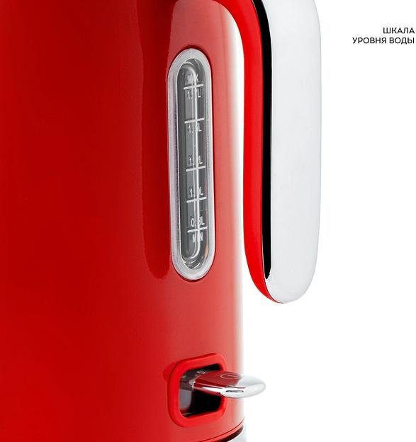 Чайник электрический Galaxy Line GL 0349 1.7л. 2200Вт красный корпус: нерж.сталь (ГЛ0349Л) фото 6