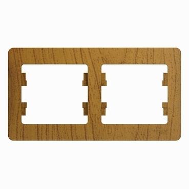 Systeme electric GSL000502 GLOSSA 2-постовая РАМКА, горизонтальная, ДЕРЕВО ДУБ фото 2