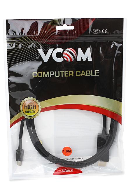 VCOM CG695-B Кабель-переходник Mini DisplayPort M => HDMI M 1.8m фото 3