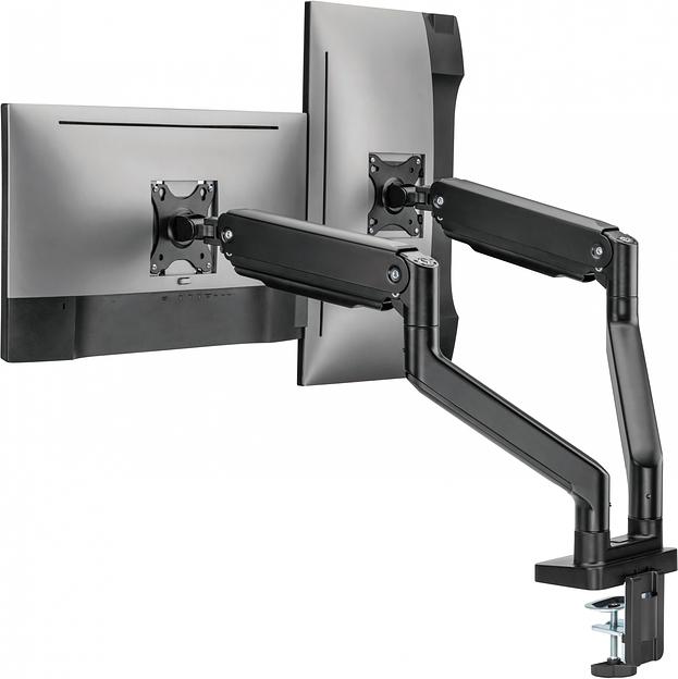 Кронштейн для мониторов Ultramounts UM731 черный 17"-35" макс.16кг крепление к столешнице поворот и наклон фото 2