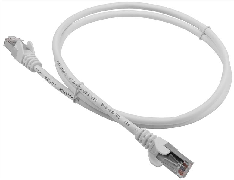 Патч-корд Lanmaster LAN-PC45/S5E-1.0-WH FTP вилка RJ-45-вилка RJ-45 кат.5е 1м белый LSZH (уп.:1шт) фото 1