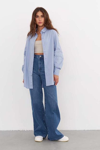 Рубашка длинная SCT_002_LBLUE/Светло-голубой фото 4