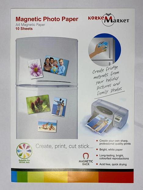 Фотобумага Korkem Market магнитная глянцевая Premium А4 650 г/м² фото 1
