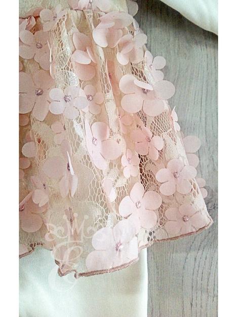 Комбинезон для девочек «Её малышество» с ободком, молочно-розовый, 902-КО, опт фото 4