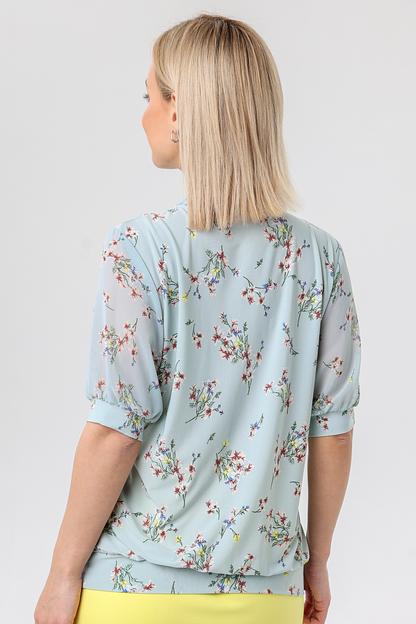 Блузка женская  7015-22/04/Мятный, бежевый  фото 5