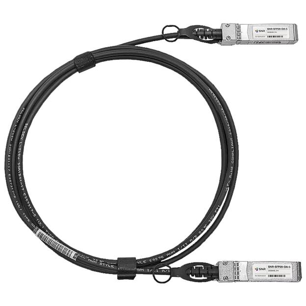 Кабельная сборка SNR Direct Attach Twinax Cable (DAC), SFP28 25Gb, 5м, SNR-SFP28-DA-5 фото 1