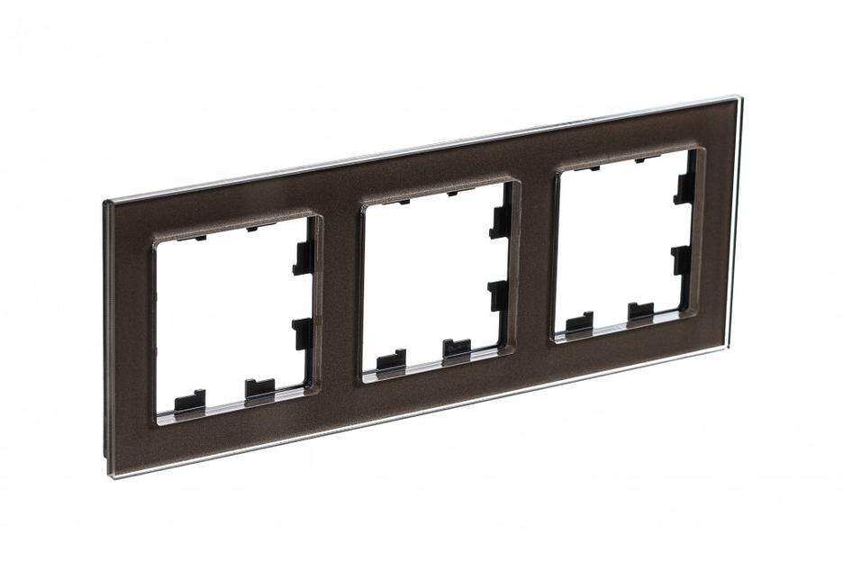 Рамка трехпостовая ATLASDESIGN NATURE, СТЕКЛО МОККО фото 3