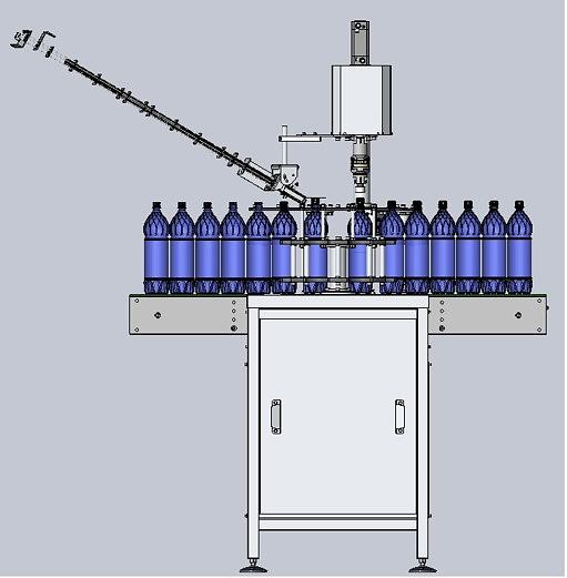 Автомат укупоривания тары 0,01 – 3,0 л. винтовыми колпачками роторного типа АУ-1200К-МГ фото 4