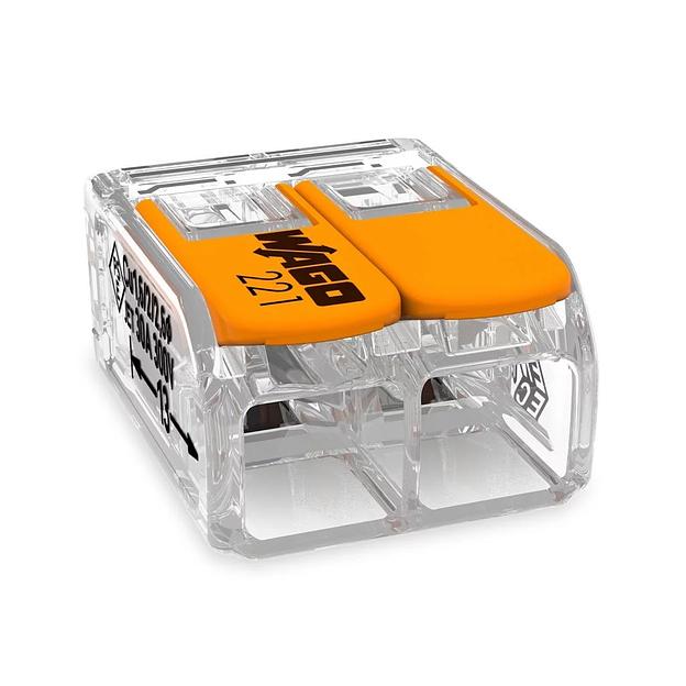 Wago 221-612 Клемма компактная 2х(0,5-6,0 кв.мм) (уп. 50 шт) фото 1