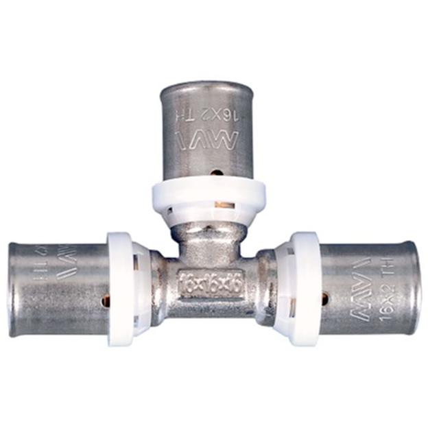 Пресс-фитинг MVI тройник равносторонний 26*3,0 mm фото 1