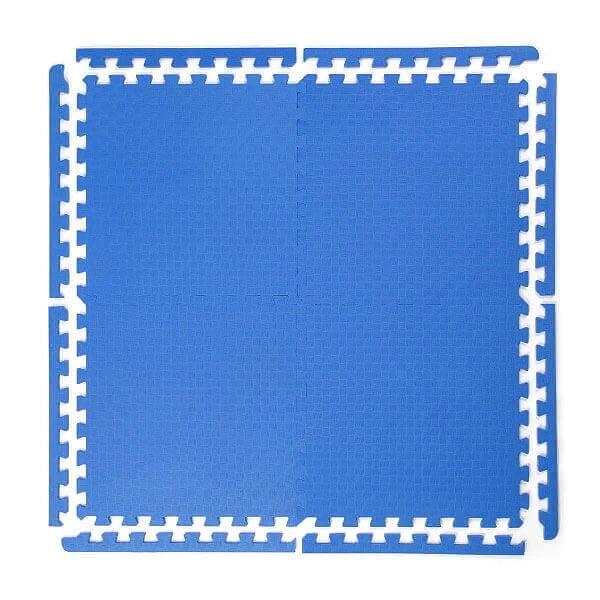 Мягкий пол "Спорт" Универсальный 50x50 см, толщина 1,4 см, тиснение плетенка, Цвет Синий, Толщина модуля 14 мм фото 1