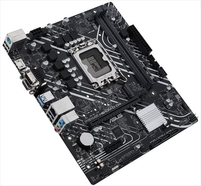 Материнская плата ASUS PRIME H610M-D D4, LGA1700, H610, 2*DDR4, D-Sub + HDMI, SATA3, Audio, Gb LAN, USB 3.2*4, USB 2.0*6, COM*1, LPT*1 header (w/o cable), mATX; 90MB1A00-M0EAY0 (PRIME H610M-D D4) фото 3