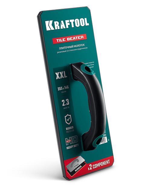 KRAFTOOL TILE BEATER, 355х146 мм, плиточный молоток (прижим) обрезиненный со стальным сердечником (33261) фото 1