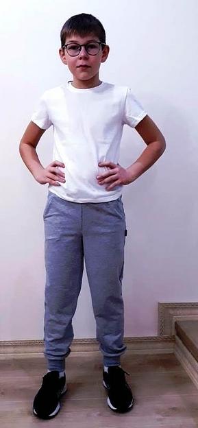 Брюки БФ-0236, футер петля, р. р. 98-122 (5 шт/уп), цвет серый меланж ОПТ фото 1