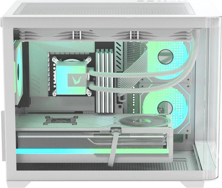 Корпус Formula Crystal U2M Floe белый без БП mATX 1xUSB3.0 audio bott PSU фото 4