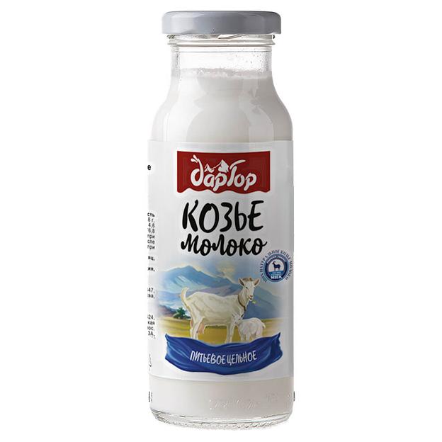Молоко цельное козье «Дар Гор» 3,4%-4,8 %, 0,2 л, опт фото 1