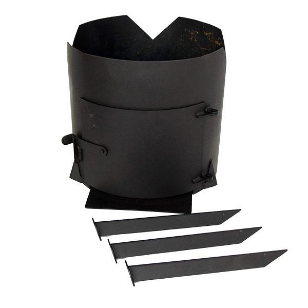 Печь под казан 6-8 литров с дверкой (съемные ножки) опт фото 1