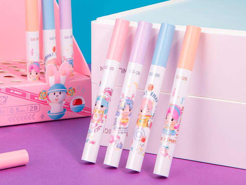 Грифель Deli S1373 0.5мм 2B пластик ассорти фото 3