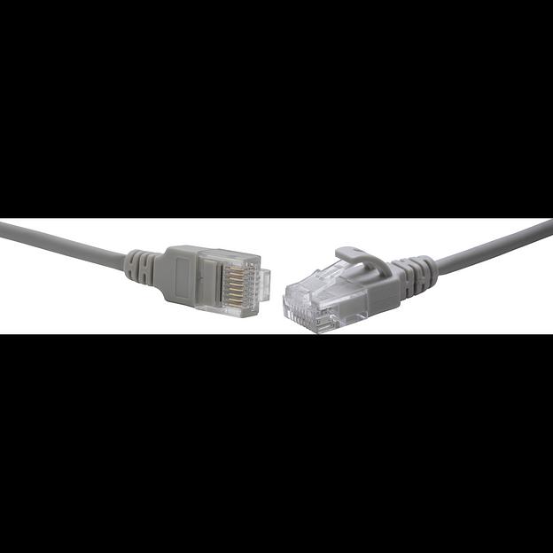 Коммутационный шнур U/UTP 4-х парный cat.6 0.3м LSZH серый (диаметр 3,8 мм) фото 1