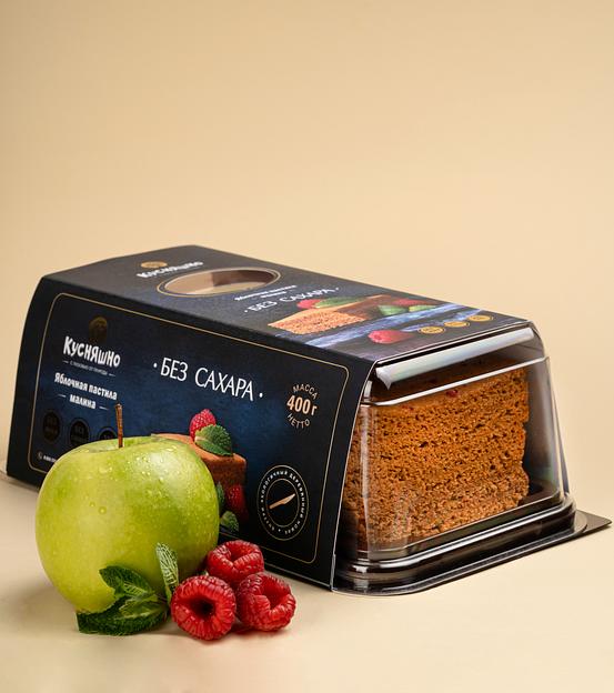 Торт «Кусняшно» из яблочной пастилы с малиной без сахара 400 г ОПТ фото 1