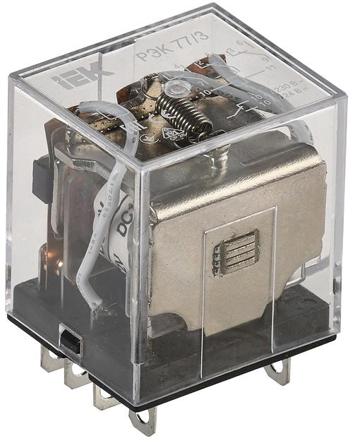 Реле промежуточное 10А 12В 3ПК РЭК77/3 без розетки фото 1