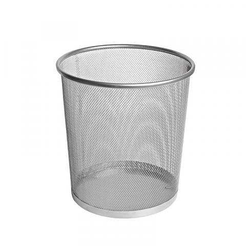 Корзина для бумаг 12л, из перфор. металла, серебристый, Forofis фото 1