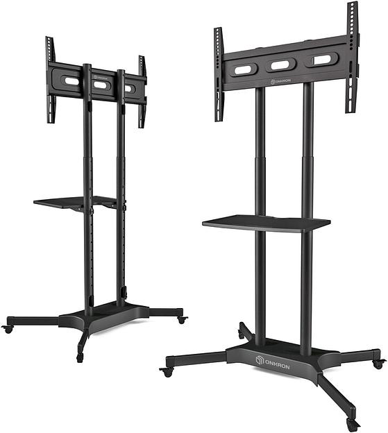 Подставка для телевизора Onkron TS1351 черный 40"-65" макс.45.5кг напольный мобильный фото 3