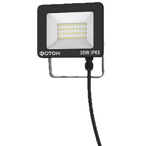 Прожектор светодиодный сетевой "ФОТОН" FL-30W6K65 (черный) фото 1