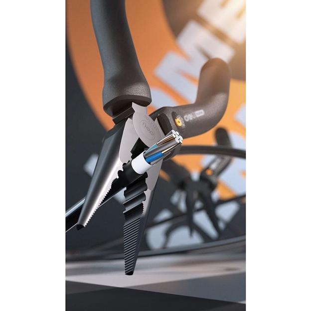 Удлиненные плоскогубцы "Home Series Black" Deli HT2106 160мм, эксклюзивный дизайн, рукоятка из высококачественного софттач пластика фото 4