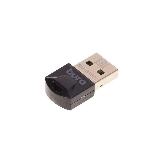 Bluetooth адаптер Buro BU-BT502 BT 5.0+EDR class 1.5, USB, 20м, черный фото 1