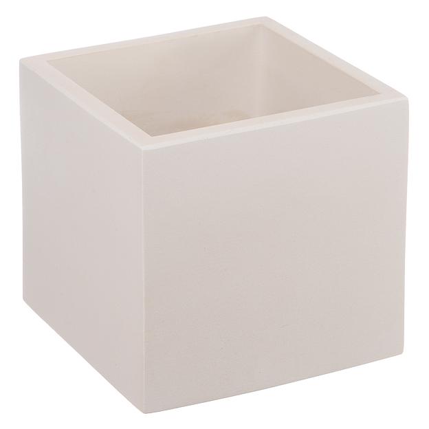 Кашпо Квадро, 1,3л., слоновая кость фото 1