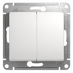 Systeme electric GSL000151 GLOSSA 2-клавишный ВЫКЛЮЧАТЕЛЬ, сх.5, 10АХ, механизм, БЕЛЫЙ фото 2