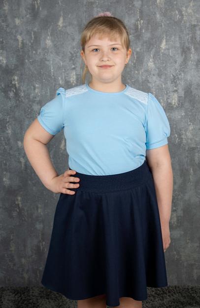 Джемпер Энди для девочек, голубой, 2-054_2, опт фото 1