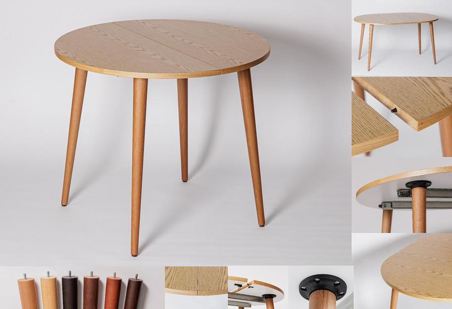 Стол круглый раздвижной «Шпон Дуба 677 С» фото 1