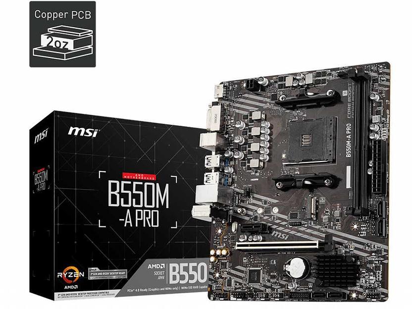 Материнская плата MSI B550M-A PRO Soc-AM4 AMD B550 2xDDR4 mATX AC`97 8ch(7.1) GbLAN RAID+DVI+HDMI фото 5