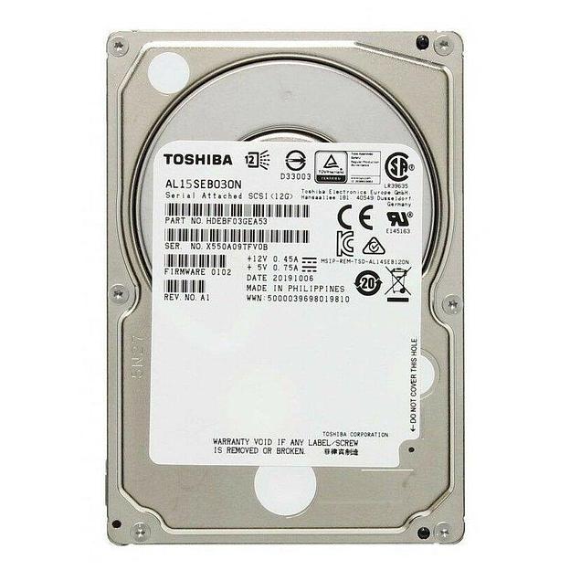 Жесткий диск SAS2.5" 300GB 10500RPM 128MB AL15SEB030N TOSHIBA фото 1