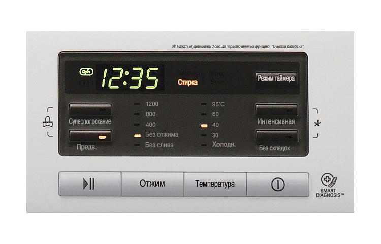 Стиральная машина LG F1296TD4 класс: A загр.фронтальная макс.:8кг серебристый фото 6