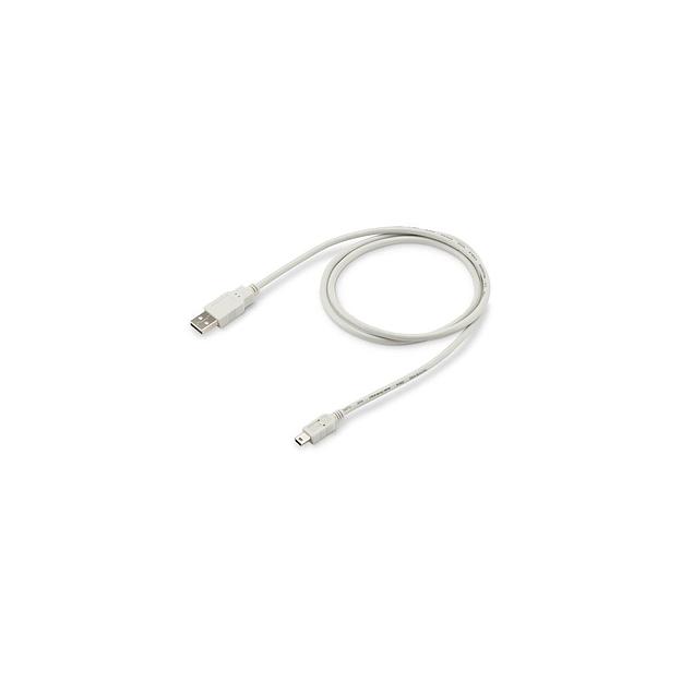 Кабель USB Buro USB A(m) (прямой) - mini USB B (m) (прямой), круглое, 1м, серый [usb2.0-m5p-1] фото 1